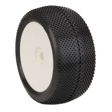 1:8 TRUGGY EVO GRIDIRON SUPER SOFT - LONG WEAR PRE-MNTD WHITE  by AKA