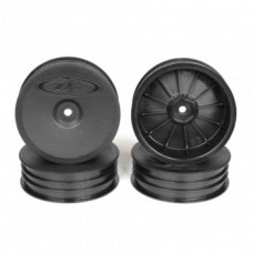 Slim Speedline Buggy Wheels for Associated B6 - B6D / Kyosho RB6 /22X/ Front / BLACK / 4Pcs 2.2in Narrow for carpet racing
