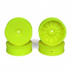 Slim Speedline Buggy Wheels for TLR 22 3.0 - 5.0 / Front / YELLOW / 4Pcs 2.2in Narrow for carpet racing