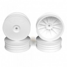 Slim Speedline Buggy Wheels for TLR 22 3.0 - 5.0 / Front / WHITE / 4Pcs 2.2in Narrow for carpet racing