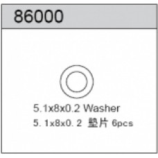 W5802  5.1X8X0.2mm Shim Washer 0.2, Team C