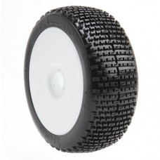 1:8 Buggy FREERIDE / Super Soft Tyre With Inserts and White Wheels (Pair) (Requires Gluing) by Beta