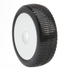 1:8 Buggy CUBEZ/Super Soft Tyre With Inserts and White Wheels (Pair) (Requires Gluing) by Beta