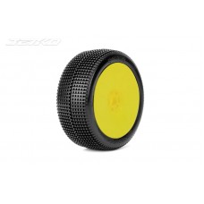STING:1/8Buggy/Dish/Yellow Rim/Super Soft/Glued MTD Tires (2) By Jetko