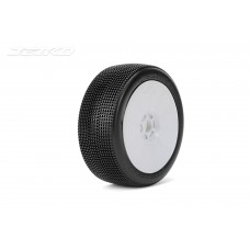 LESNAR:1/8 Buggy/Dish/White Rim/Ultra Soft/Unglued MTD Tires (2) by Jetko