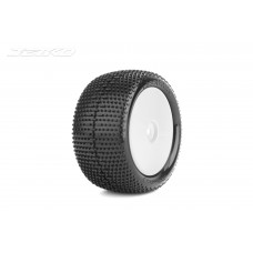 1/10 Buggy 2WD/4WD Rear-DESIRER/Dish/White Rim/Ultra Soft/Glued MTD Tires (2) by Jetko