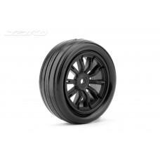 1/10 DR Booster FF/Claw Rim/Black/Super Soft/Glued MTD Tires (2) by Jetko 1/10 DR Booster FF/Claw Rim/Black/Super Soft/Glued MTD Tires (2) by Jetko