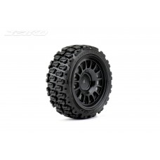 1/10 Rally COURAGIA/Claw Rim/Black/Super Soft/Glued (4PCS) MTD Tires by Jetko 1/10 Rally COURAGIA/Claw Rim/Black/Super Soft/Glued (4PCS) MTD Tires by Jetko