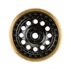 1/24 Rock Shooter Brass F/R 1.0' 7mm Hex Crawler Wheels (2) Black SCX24 by Proline