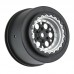 Showtime+ Black/Silver Wheels (2) for Losi Mini No-Prep Drag Car Rear