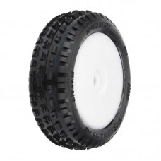 Wedge Carpet Tires Mounted White Mini-B Front by Proline Wedge Carpet Tires Mounted White Mini-B Front by Proline