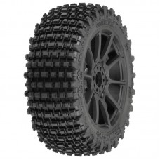 1/8 Gladiator M2 Fr/Rr Buggy Tires Mounted 17mm Black Mach 10 (2) by Proline