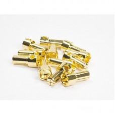 5mm Gold Plated Bullet Connector, Male (12) by Trinity