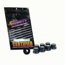 3mm Aluminum Flanged Locknuts Black (8)