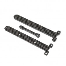 Carbon Chassis Brace Supports, 1.5mm Rear and 3.5mm Front and Rear: 22X-4 by TLR