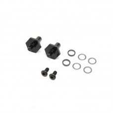 Front Axle, Aluminum, Black, 12mm (2): 22 Replaces TLR232070