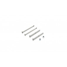 Front Hinge Pin and King Pin Set, Polished: All 22