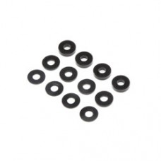 M3 x 6.5mm Aluminum Washer, ball stud shim Set, Black (4ea of 0.5,1 & 2mm) by TLR M3 x 6.5mm Aluminum Washer, ball stud shim Set, Black (4ea of 0.5,1 & 2mm) by TLR