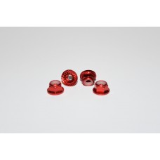 Red M4 Aluminum Knurled And Flanged Locknut Red M4 Aluminum Knurled And Flanged Locknut