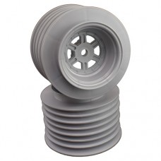 Gambler Rear Sprint Wheels with 12mm Hex / AE -TLR / SILVER (4 PC) 1.7/2.5in