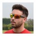 Edge Sunglasses matt black TR90 frame 3 lense sets Cat 0 yellow low light, 2 beige polarized, 3 Frostech mirror, 100% UVA/B protection by Rapid Eyewear