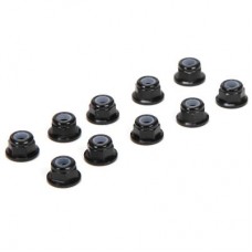 M3 Flanged Aluminum Lock Nuts, Black (10) by LOSI