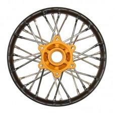 Pro-Spec Aluminum V2 Bead Rear Wheel Black/Gold (1): Losi Promoto-SM by Proline Pro-Spec Aluminum V2 Bead Rear Wheel Black/Gold (1): Losi Promoto-SM by Proline